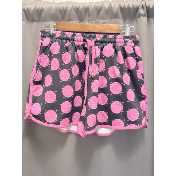 Jess Lea Pants - Jess Lea Let's Go Party Disco Ball 🪩 Activewear Pink Shorts Women's Sz L